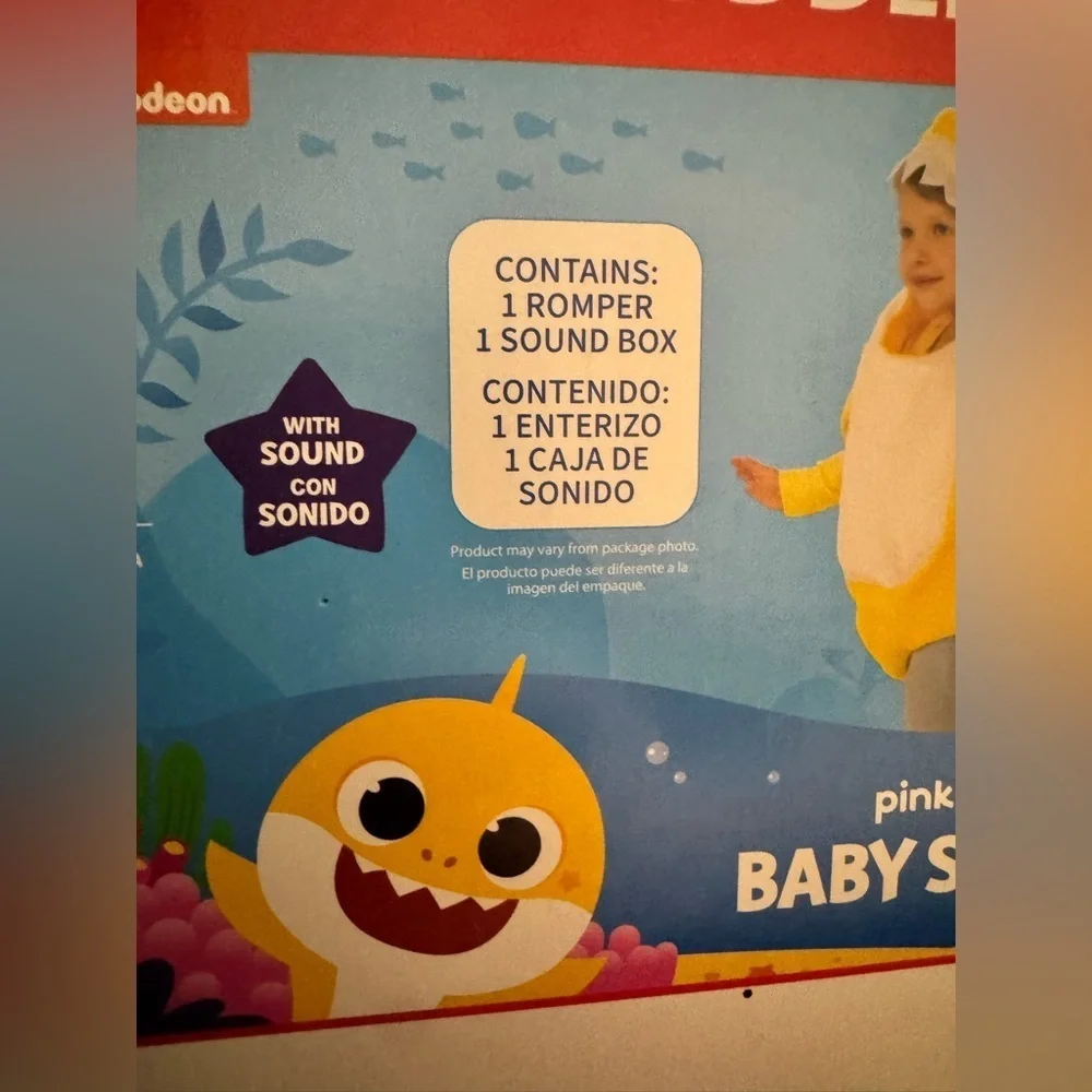 Baby Shark Toddler Halloween Costume with Sound Box Size 2T New pinkfong